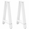 vidaXL Noge za jedilno mizo v obliki črke A, 2 kosa, bele barve, 60 x (72-73) cm, jeklo