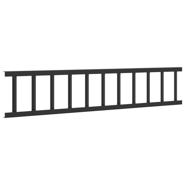 vidaXL Snežni varovalni sistem za strehe Črna 600 x 2,5 x 20 cm Jeklo