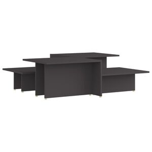 vidaXL Klubska mizica 2 kosa siva 111,5x50x33 cm konstruiran les