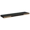 vidaXL Stenska polica visok sijaj črna 90x23,5x3,8 cm MDF