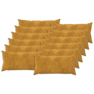 vidaXL Prevleka za blazino 12 pcs HEERLEN Rumena 40 x 80 cm Mikrofibra