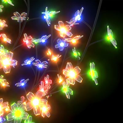 vidaXL Božično drevesce 1200 LED lučk barviti češnjevi cvetovi 400 cm