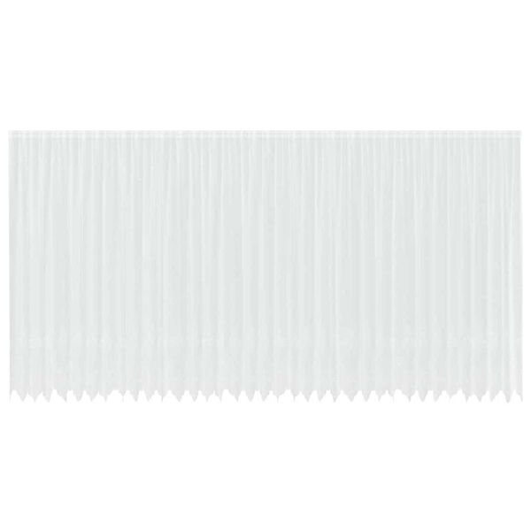 vidaXL Čipkasta Zavesa z zavesami Bela 300 x 900 cm Poliester