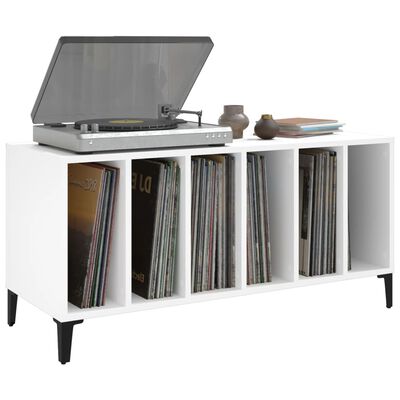 vidaXL Omarica za gramofonske plošče bela 100x38x48 cm inženirski les