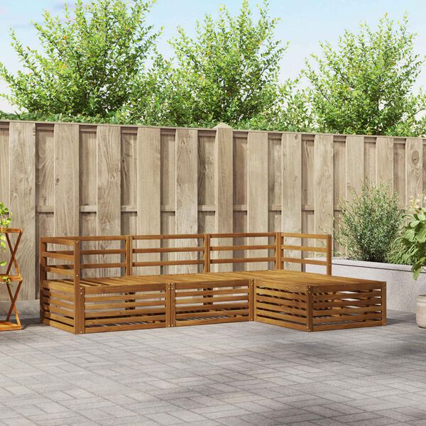 vidaXL Zunanja garnitura za sedenje 4 pcs Naravna Masiven les akacije