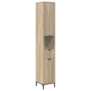vidaXL Kopalni&scaron;ka omarica s predalom Sonoma hrast 31,5 x 33 x 190 cm