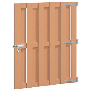 vidaXL Vrtna vrata 100 x 112 cm WPC in aluminij Rjava