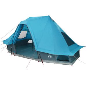 vidaXL Tipi &scaron;otor 6-osebni Modra tafeta