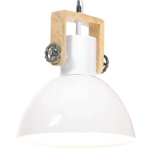 vidaXL Industrijska viseča svetilka 25 W bela okrogla 30 cm E27
