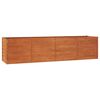 vidaXL Vrtna visoka greda rusty 320x80x77 cm corten jeklo