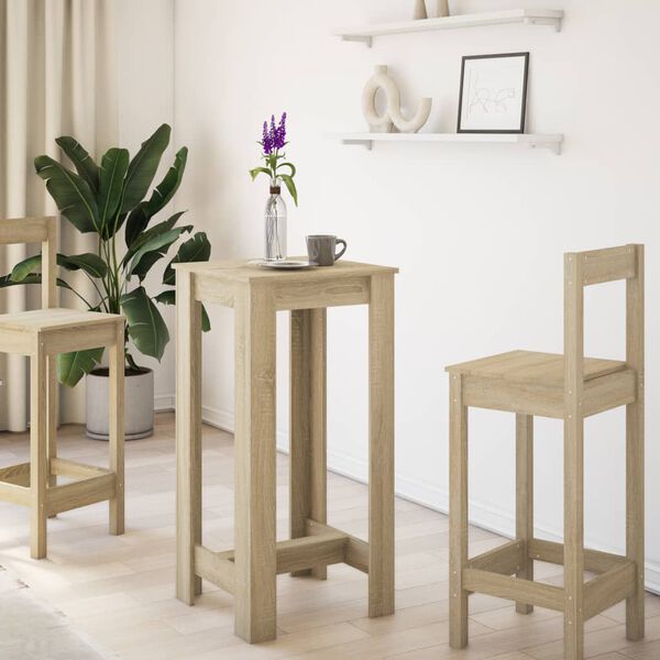 vidaXL Barska miza sonoma hrast 51x50x103,5 cm inženirski les