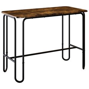 vidaXL Jedilna miza 100 x 50 x 75 cm Inženirski les Dimljen hrast