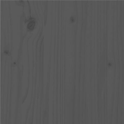 vidaXL Posteljni okvir siv iz trdnega lesa 135x190 cm