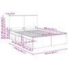 vidaXL Konstrukcija postelje Črna 160 x 200 cm Masivno borovo les