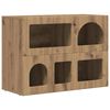 vidaXL Strani &scaron;al ELST Umetni hrast 80,5 x 35 x 59 cm Konstruiran les