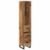 vidaXL Visok predalnik Star les 34,5 x 34 x 180 cm Inženirski les