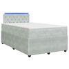 vidaXL Postelja boxspring z vzmetnico Svetlo siva 120 x 200 cm Žamet