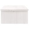 vidaXL Stojalo za zaslon belo 50x27x15 cm trdna borovina