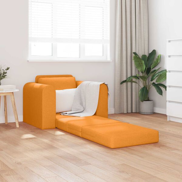 vidaXL Sofa postelja Temno rumena 98 x 71 x 83 cm blago