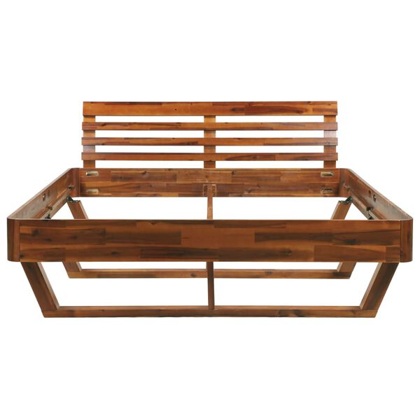 vidaXL Posteljni okvir iz trdnega akacijevega lesa 160x200 cm