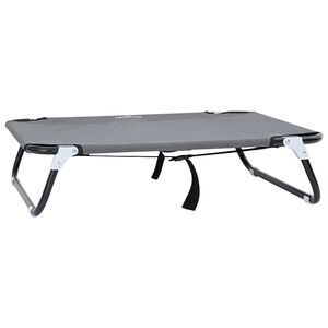 vidaXL Leži&scaron;če za psa 70 x 46 x 18 cm Jeklo Svetlo siva