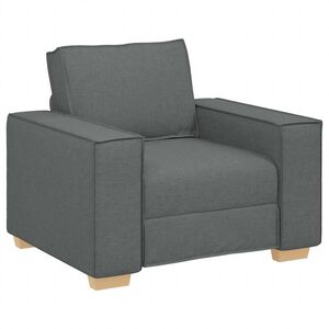 vidaXL Kavč s foteljem temno siv 100x78x84 cm blago
