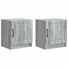 vidaXL Nočna omarica 2 kos Siva Sonoma 43 x 34,5 x 47 cm
