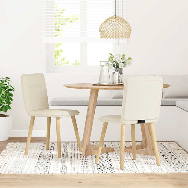 vidaXL Jedilni stol 2 kosa platno