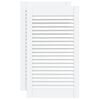 vidaXL Vrata za omarico z letvicami 2 kosa bela 69x39,4 cm borovina
