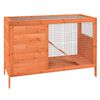vidaXL Zajčnik rjav 103x44x69,5 cm trdna borovina