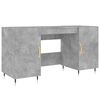 vidaXL Pisalna miza betonsko siva 140x50x75 cm inženirski les