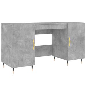 vidaXL Pisalna miza betonsko siva 140x50x75 cm inženirski les