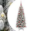vidaXL Umestno božično drevo Bela 120 cm PVC, plastika, jeklo in PE