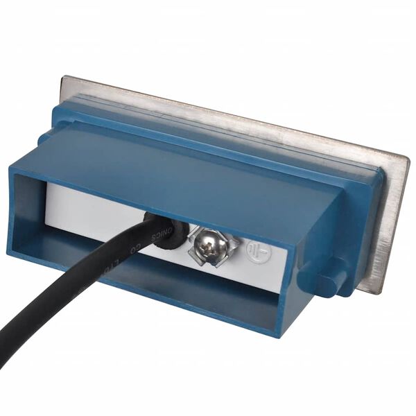 vidaXL 2 LED vgradni svetilki za stopnice 44x111x56 mm