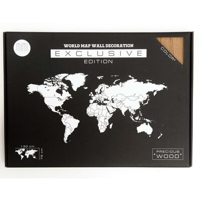 MiMi Innovations Lesen zemljevid sveta Exclusive orehovina 130x78 cm