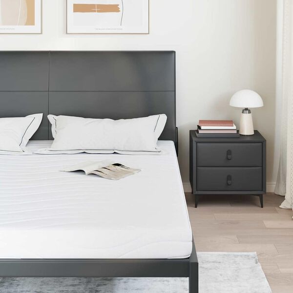 vidaXL Vzmetnica Bela 180 x 200 cm žakardna tkanina