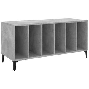 vidaXL Omarica za gramofonske plo&scaron;če betonsko siva 100x38x48 cm les