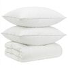 vidaXL 90% Gosji puh set odej FULDA 3 kos 140 x 220 cm 310 GSM Bela