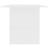 vidaXL Jedilna miza bela 180x90x76 cm iverna plošča