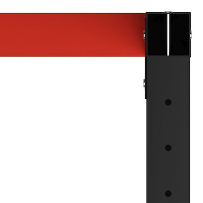 vidaXL Kovinski okvir za delovno klop 80x57x79 cm črn in rdeč