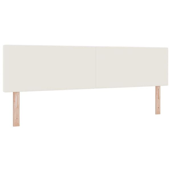 vidaXL Vzglavje z vzglavjem krema 180 cm Umjetno usnje