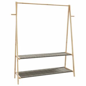 vidaXL Stojalo za oblačila s policami 132x45,5x150,5 cm bambus