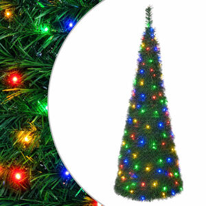 vidaXL Pop-up LED božično drevo 120 cm 50 LED PVC Zelena