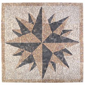 vidaXL Mozaik plo&scaron;čice z veternim vzorcem večbarvno 120 x 120 cm
