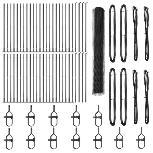 vidaXL Steber ograje. Siva 100 x 1,2 m (25 mm mreža) Jeklo in PVC