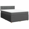 vidaXL Box spring posteljni z vzmetnico temno siv 140x190 cm blago