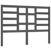 vidaXL Posteljno vzglavje sivo 166x4x104 cm trdna borovina