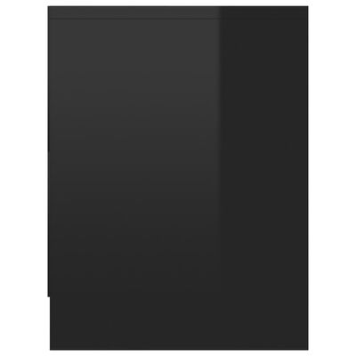 vidaXL Nočna omarica visok sijaj črna 40x30x40 cm iverna plošča