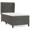 vidaXL Box spring postelja z vzmetnico temno siv 90x190 cm žamet