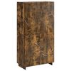 vidaXL Visoka komoda Dimljen hrast 79 x 41 x 151 cm konstruiran les
